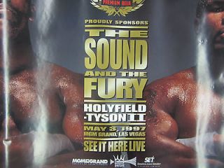 Vintage Boxing Poster  HOLYFIELD VS TYSON II THE SOUND AND THE FURY