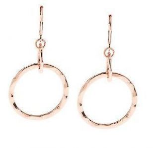 Hand Hammered Double Circle Leverback Earrings