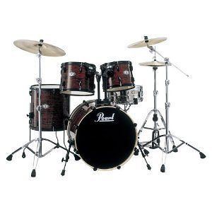 PEARL VISION VSX825P 5 PIECE DRUM SET SHELL PACK. NEW,. STRATA RED