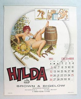 Duane Bryers Hilda 1994 13 Month Large Format Pin Up Calendar FREE