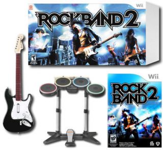 Nintendo Wii ROCK BAND 2 Special Edition Bundle Kit Set