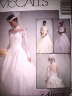 UNCUT McCalls Pattern Wedding Gown Dress FF 8047 Alicyn