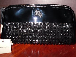 Authentic Burberry Runway Studded Clutch Patent Leather Bag $550