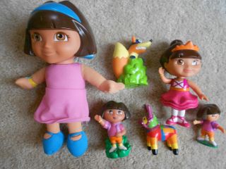 Dora The Explorer Lot Of 6 PVC Talking Doll Swiper Pinata Horse