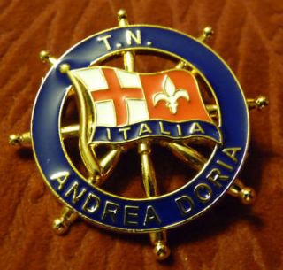 Andrea Doria, Italian Line, Enamelled Badge.
