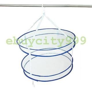 Home Sweater Drying Rack Folding Double Hanging Clothes Laundry Basket