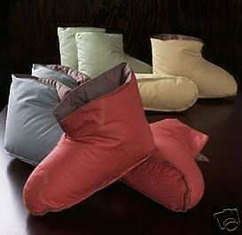 Restoration Hardware Small RED Foot Duvets Slippers