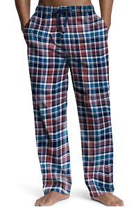 Mens Plus Size Big & Tall Woven Sleep Pajama Lounge Pants   Red Plaid