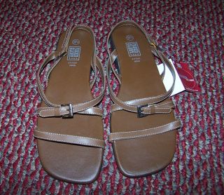 FADED GLORY Brand Leather Strappy Sandals Shoes Size 9.5 M (9 1/2 M