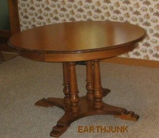 Tell City Pedestal Round Extension Table 8152 with 4 Hard Rock Maple