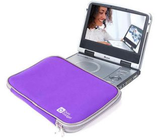 Purple 9 Portable DVD Player Case For Mustek MP83, MP85, MP85A, MP95