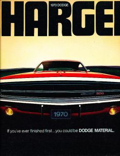 1970 Dodge Charger Original Deluxe Sales Brochure   500 R/T RT SE