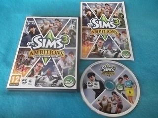 THE SIMS 3 AMBITIONS EXPANSION PACK PC/MAC V.G.C.