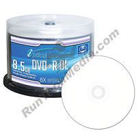 Quantum 8x 8.5GB DVD+R DL Double Layer White Thermal HUB Printable
