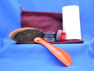 Meltonian Shoe Leather Cream Polish, Shine Kit w/ Brush, Rag  10