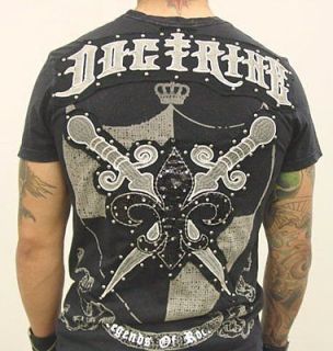 Doctrine Legends of Rock Leather Fleur De Lis Shirt
