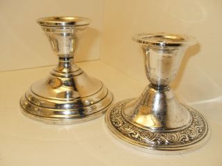 Pair of Weighted Sterling Silver Candle Holders IS Berkeley N282