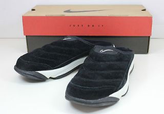 NEW Nike Vintage Sandals Air SOC MOC Suede 810010 011 Black/White Ms