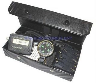 Universal Satellite Finder Kit with Compass and Battery Pack for LNB