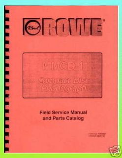 Rowe MMCD 1 LaserStar Jukebox Service & Parts Manual