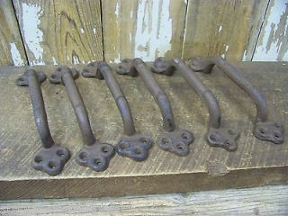 Lge 9 Cast Iron Rust Rusty Gate Pull Door Shed Barn Multiples Avail