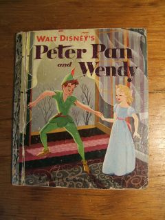Vintage Little Golden Book 1952 Walt Disney Peter Pan and Wendy
