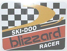Vintage Snowmobile Ski doo Blizzard Racer Decal small