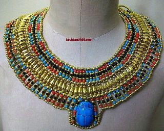 Egyptian Queen Cleopatra style Pharaohs Necklace/Colla r