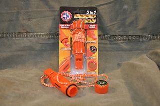 IN 1 EMERGENCY SURVIVAL WHISTLE   BUG OUT BAG   PREPPER GEAR   NEW