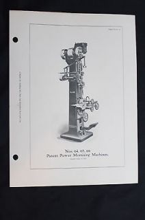 FAY & EGAN 1909 No. 64, 65, 66 Patent Power Mortising Machine