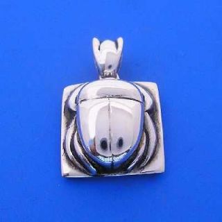 HS 20 Scarab Pendant Sterling Silver Jewelry 925