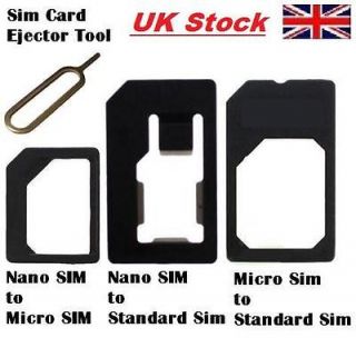 Nano SIM card to Micro SIM & Standard SIM adapters for iPhone Buy 2