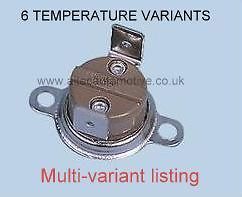 THERMAL SWITCH 6 TEMP. VARIANTS AVAILABLE (10A RATED @ 240v   3A
