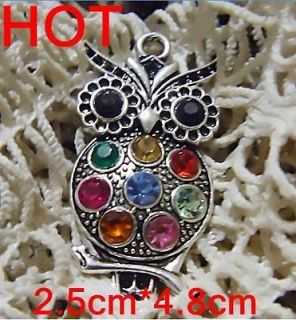 HOT Wholesale 10Pc/lot Charm Fashion Jewelry Tibetan Silver Owl