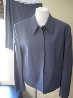 AKA Eddie Bauer Wool Short Jacket Skirt Suit Set 14p