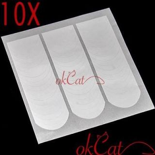 10 Pack Nail Art French Tip Forms Guides Sticker Fringe