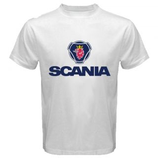 Saab Scania Truck Logo White Shirt Size S 3XL