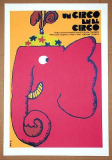 movie Poster 4 filmRed Circus ELEPHANTchild art.Circo en el Elefante
