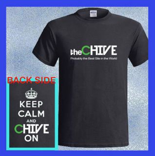 NEW The Chive KEEP CALM AND CHIVE ON Logo KCCO 2 SIDE T Shirt S M L XL