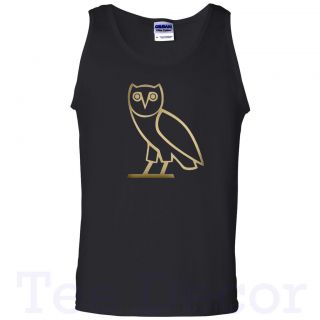 OVO Drake OVOXO Tank Top Shirt Gold Owl Logo Shirt S 2XL Size