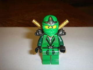 LEGO green ninja Ninjago Lloyd ZX Minifigure with 2 golden swords 9450