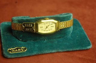 Mars NOS Yellow Gold F Lady Watch New Old Stock W/Liner, PriceTag
