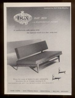1957 Karl Erik Ekselius modern day bed photo Dux Furniture vintage
