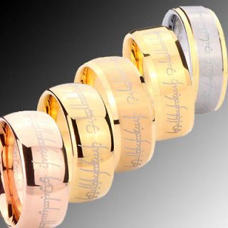 The Tungsten Carbide Rings One Ring Style Rose Gold LOTR Mens Jewelry