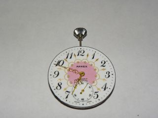Arnex Incabloc 15 Jewel Ladies Pink Swiss Vintage Pocket Watch