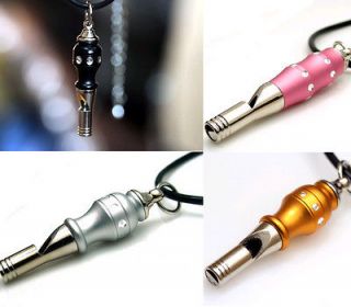 Classic Whistle Pendant Necklace Sound Good (Black,Pink,Sk y,Gold