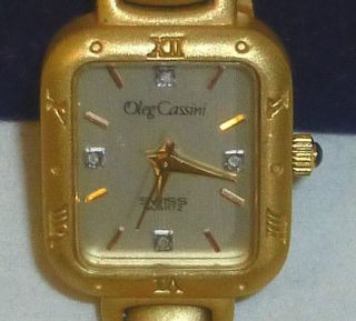 Rare Vintage OLEG CASSINI Beautiful Ladies Swiss Watch NEW BATTERY
