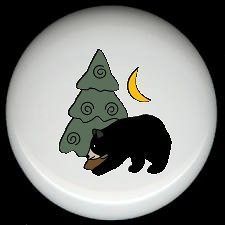 BEAR and TREE and MOON Cabin Rustic KNOBS Pulls