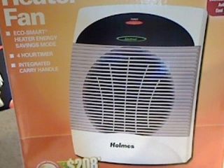 New Holmes Energy Saver Heater Fan 1500 W Timer HEH8001