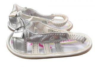 Rocawear Infant Girls White & Pink Slip On Sandals Size NB/3M 3/6M 6